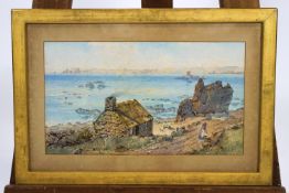 Shepton Mallet artist, 'Parrott', Cornish scene, watercolour, 20cm x 33.5cm