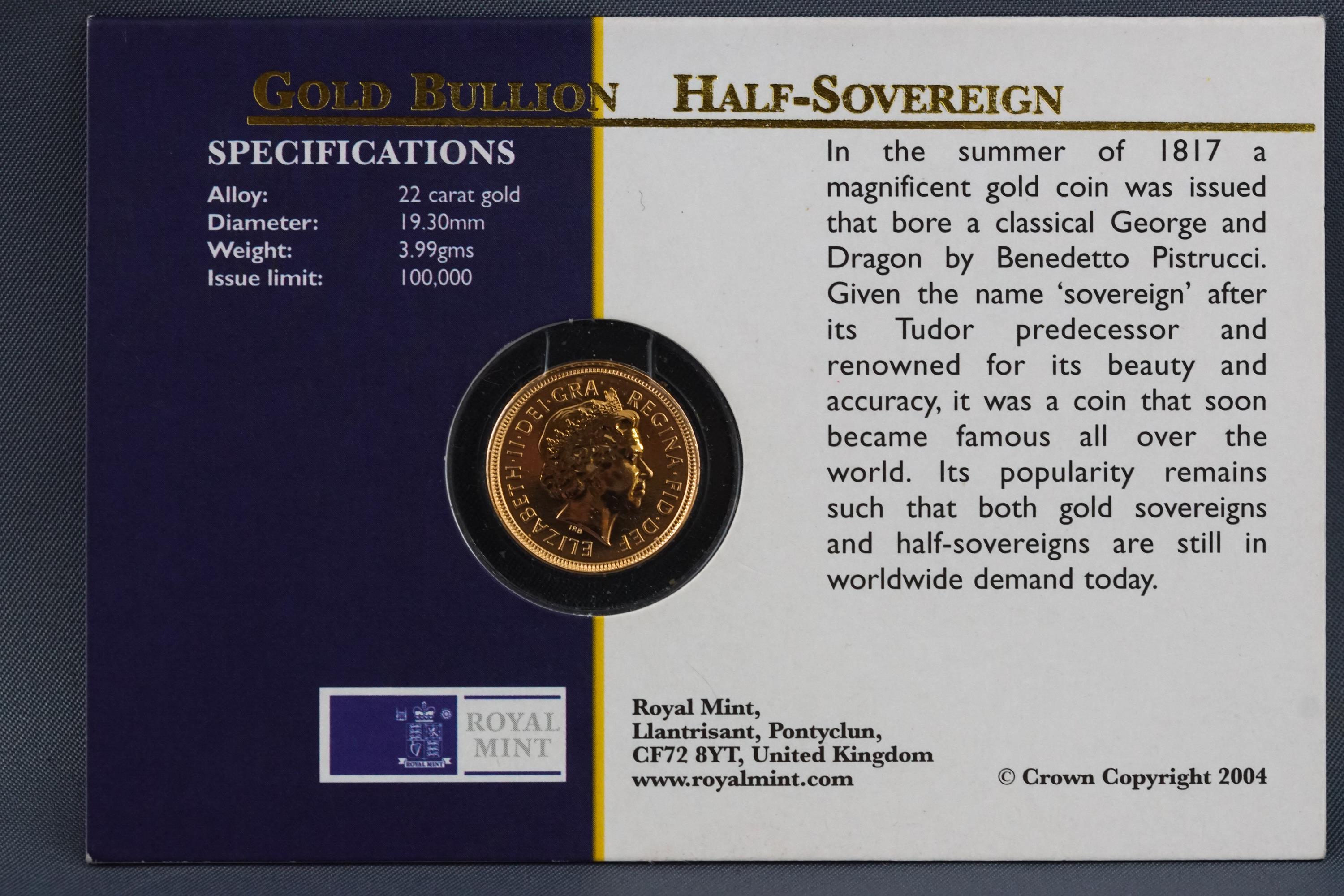 A 2004 proof half Sovereign sealed and unweighed - Image 2 of 2