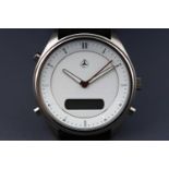 A Mercedes Benz stainless steel Analogue/digital strap watch, quartz movement.