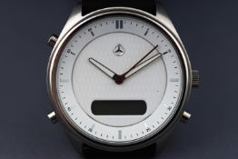 A Mercedes Benz stainless steel Analogue/digital strap watch, quartz movement.