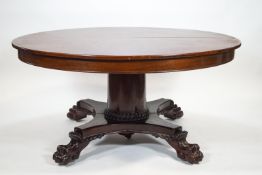 A William IV mahogany dining table,