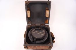 An original cased WW2 RCAF type P8 compass, as used in the Spitfire.