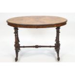 A Victorian walnut loo table,
