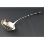 An old English pattern silver soup ladle with William Chawner, London 1822, 34cm long,