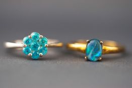 A selection of two dress rings,