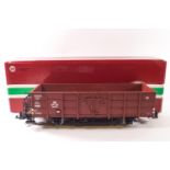 An LGB G gauge 4 wheel box open wagon model 45880,