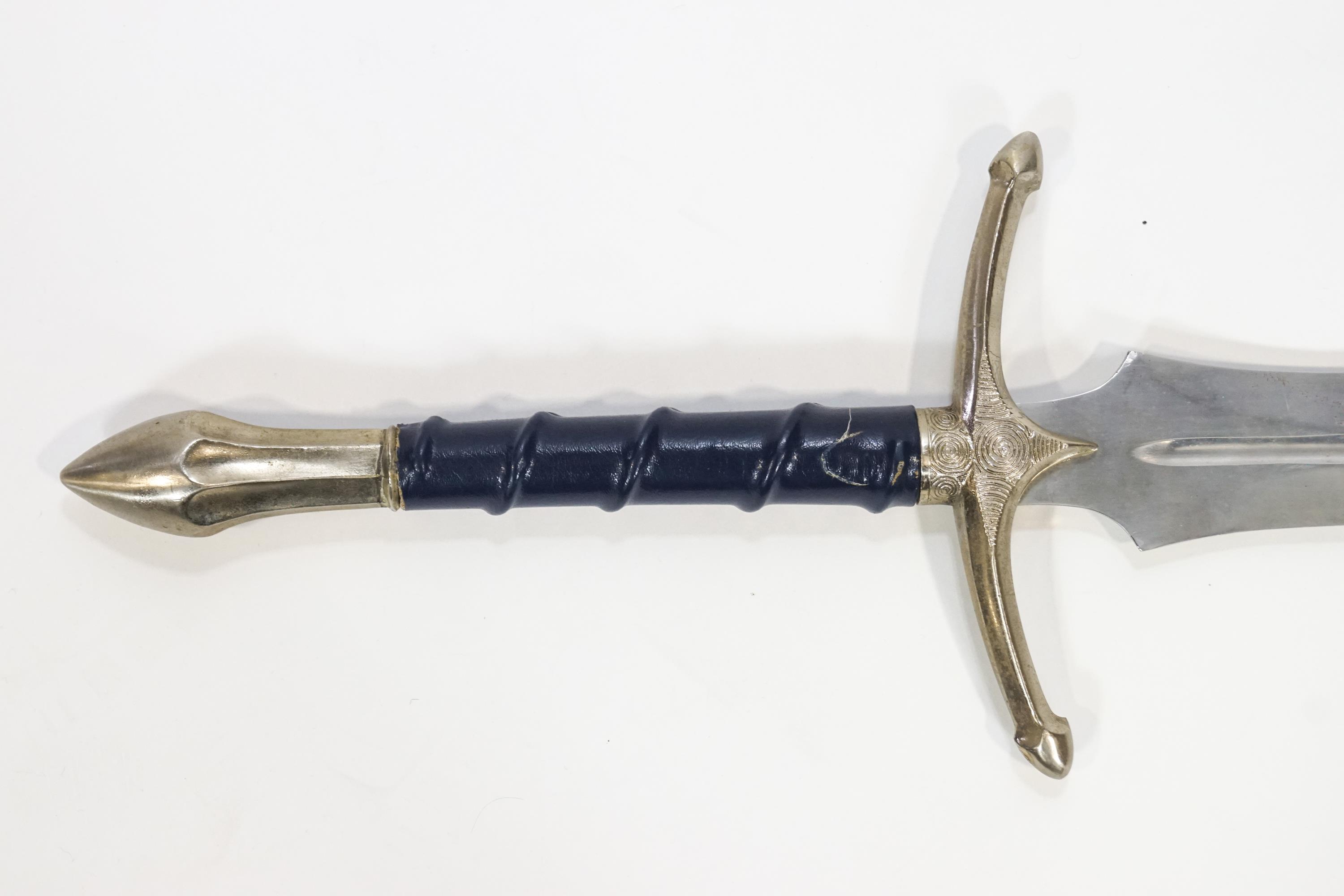 A replica Broadsword, with leather grip, - Image 2 of 2