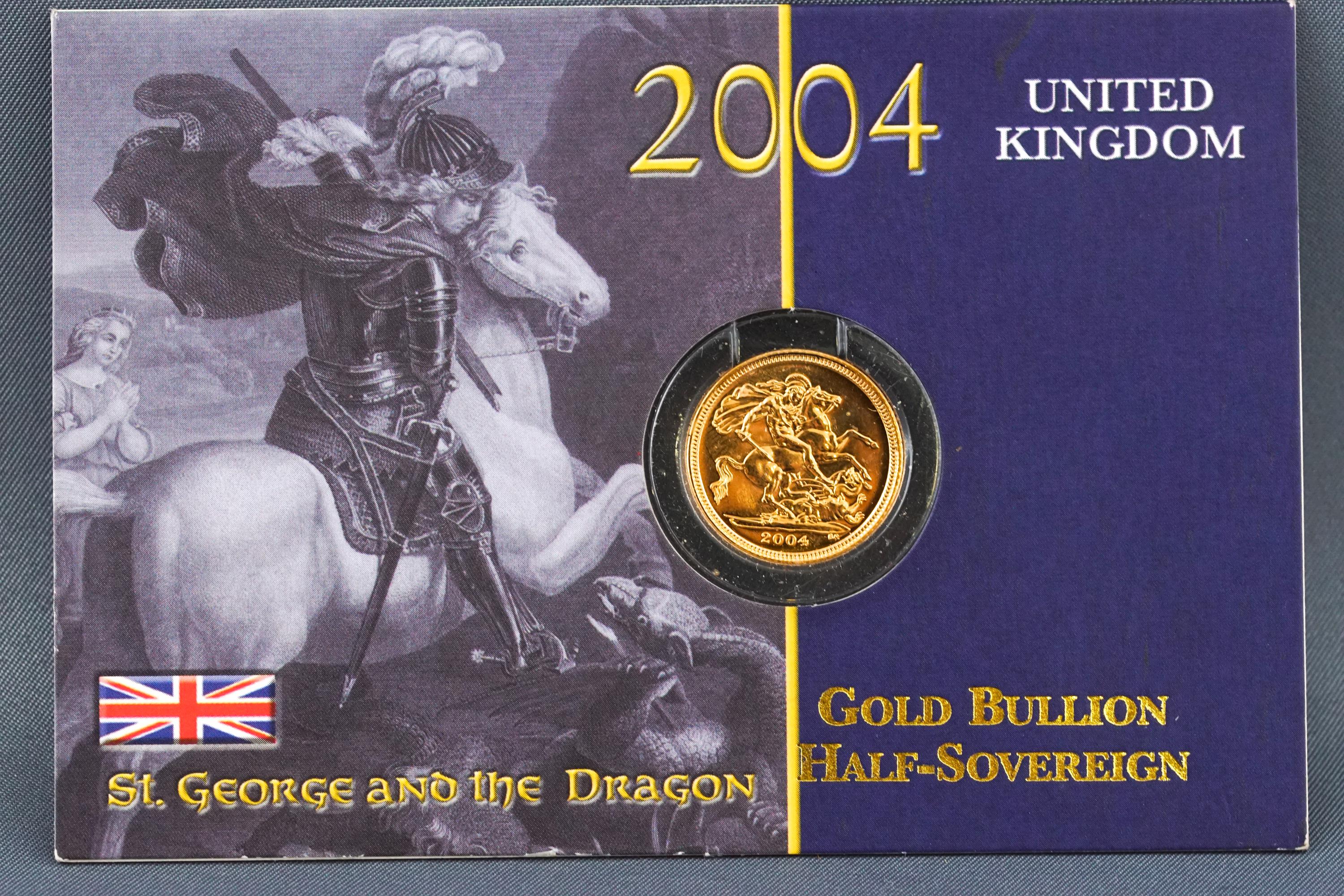 A 2004 proof half Sovereign sealed and unweighed