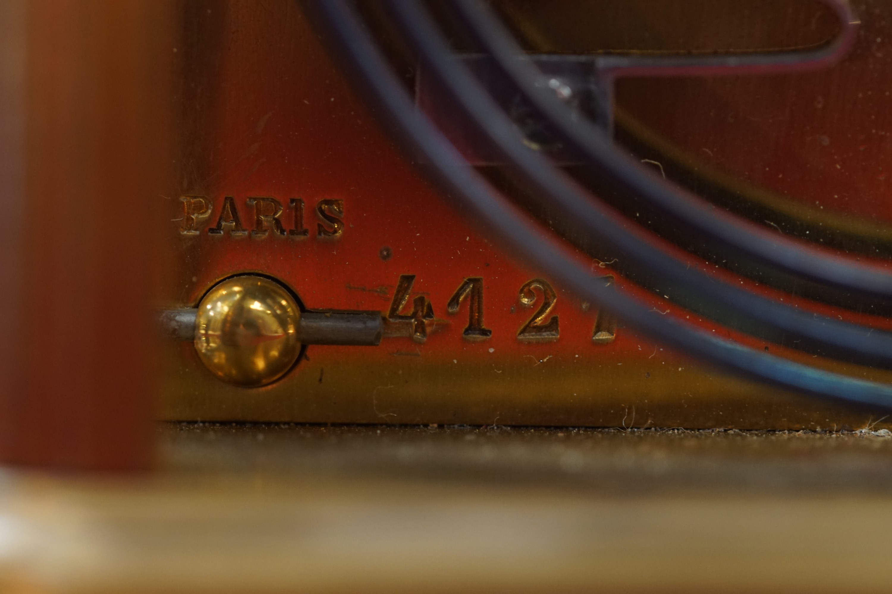 A brass cased repeater carriage clock with white enamel Roman chapter dial marked 'examined by Dent, - Image 6 of 6