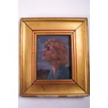 Ferris (?), Portrait showing a blonde young lady in profile, oil on panel,