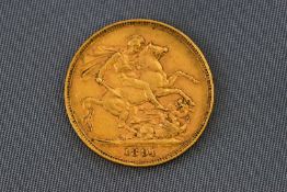 An 1891 full Sovereign 7 grams