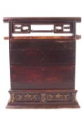 An Eastern tiffin box in hardwood,