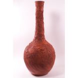 A 19th century Chinese terracotta baluster vase, of large proportions,