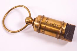 A brass 'Titanic' Whistle,