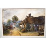 A Blair, 'Cottage in a landscape', watercolour, signed and dated 1885 lower left,