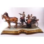 A Capo di Monte large figural group 'The Carriage' by Bruno Merci,