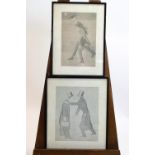 Two prints titled 'Mr H B Irving (to Winston Churchill) Going to make a speech? ...