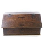 An 18th Century oak bible box,