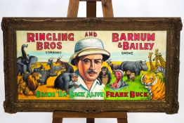David Hall, Ringling Bros and Barnum & Bailey, oil on canvas, signed lower left,