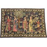 A tapestry wall hanging, Le Jardin Medirval, by Point de Loiselles,