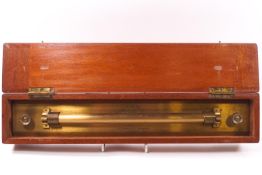 A brass slide rule by Thornton of Manchester (boxed),