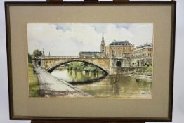 George Cutter, North Parade, Bath, watercolour, signed lower right,