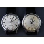 A collection of two wristwatches : A stainless steel self winding Roamer watch....