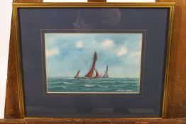 Anthony Osler, Coastal fishing vessels, watercolour, signed lower right,