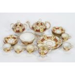 A mid 19th century china part tea set,