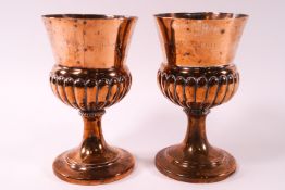 A pair of silver plated cups, awarded to William Brown Gardiner for Seedling Potatoes 1873 and 1875,