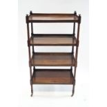 A Victorian mahogany whatnot, of plain rectangular form set with four tiers,