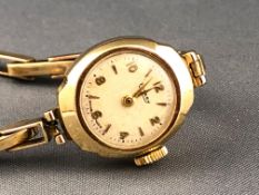 A yellow metal Rotary wristwatch. Manual wind 15 jewel movement. Case reference: 24746.