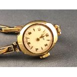 A yellow metal Rotary wristwatch. Manual wind 15 jewel movement. Case reference: 24746.