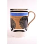 A 19th century mocha ware quart mug,