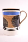 A 19th century mocha ware quart mug,