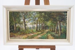 20th century, Continental school, Trees in a landscape, oil on canvas,