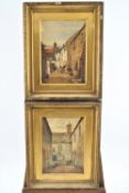 S Bright Lucas, a quiet corner fisherman's alley, watercolour, a pair, signed and titled verso,