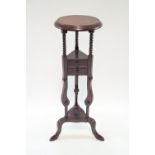 A George III style mahogany wash stand,