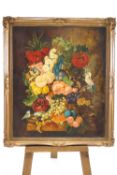Max Geschwindig, Still life in Dutch style, oil on board, signed lower left,