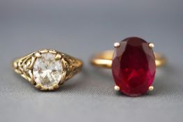 A selection of two dress rings.