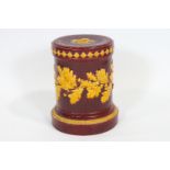 A Wedgwood majolica garden seat of columnar form,