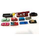 A box of assorted dinky and other model cars,