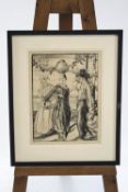 Madeleine Wells, The Provencale Water Carrier, lithograph, signed lower right,