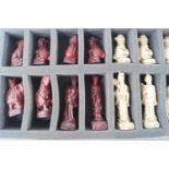 A boxed Berkeley BC3005 Mandarin Cardinal chess set