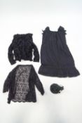 A Devoree blouse and other items to include a lace jacket,