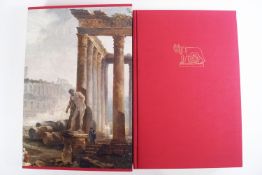 A large folio book, The History of Rome in paintings, by Caracciolo & De Ayla, bound in red cloth,