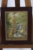 Shepton Mallet artist, 'Parrott', Mountain river scene, watercolour, signed bottom left,