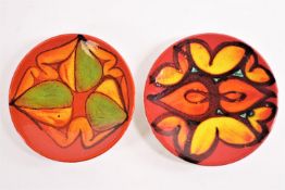 Two Poole Pottery Delphos style dishes,