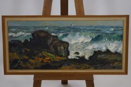 Roy Stringfellow, Coastal landscape, oil on board, signed lower right,