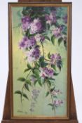 L D Castro, Flowering branches, oil on canvas, signed and dated 67 lower left,